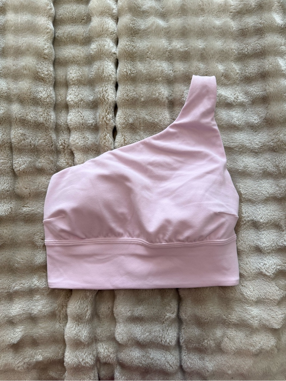 lululemon athletica One-Shoulder Sports Bra in Strawberry Milkshake